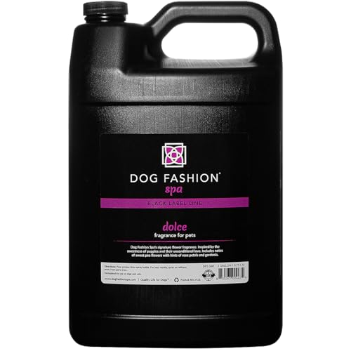 Dog Fashion Spa Dolce Dog Fragrance – 1 Gallon | Sweet Floral Dog Cologne with Sweet Pea, Rose Petals & Gardenia | Long-Lasting Pet Perfume for Dogs & Cats | Made in USA