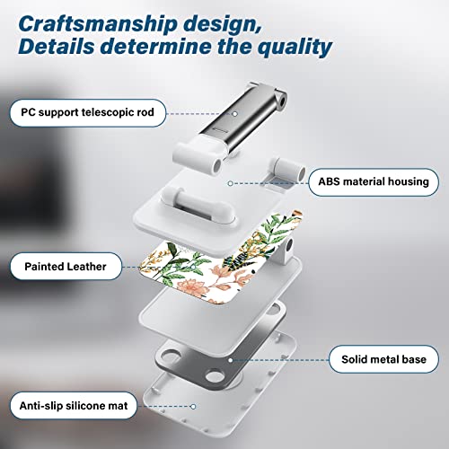 Image of Foldable Phone Stand for Desk?Angle of View Adjustable Cell Phone Stand?Phone Holder for Desk /ipad Stand ?Suitable for iPhone, Samsung and Other Smart Phones Desk Accessories Phone Holder