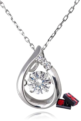 ダンシングストーン ネックレス レディース ジルコニア しずく ドロップ