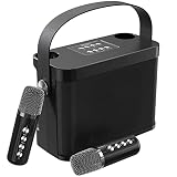 Karaoke Machine for Adults/Kids, FULLIFE 2023 Upgraded Portable Bluetooth Karaoke Speaker with 2 Wir