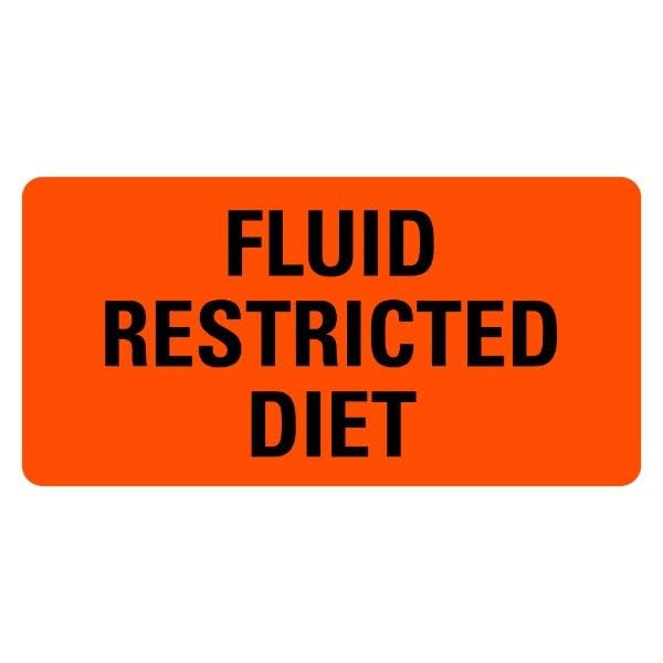 LabelValue Fluid Restricted Diet Food Service Medical Labels LV-MFSL22