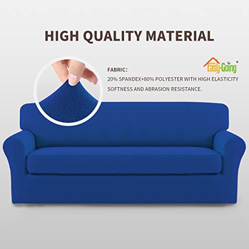 Image of Easy-Going 2 Pieces Stretch Oversized Couch Sofa Slipcover Washable