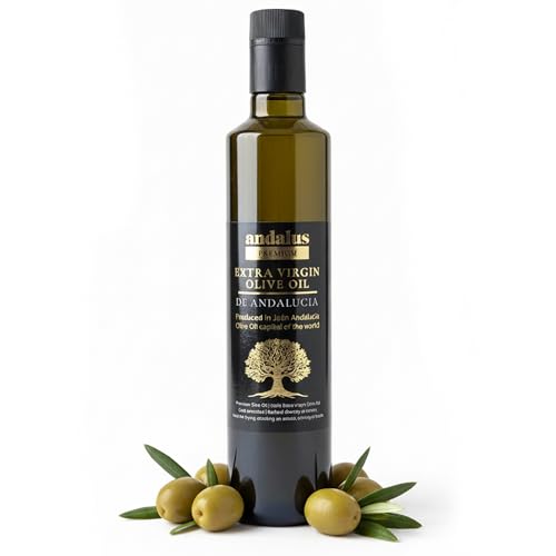 Andalus High Polyphenol Extra Virgin Olive Oil - Ancient Roots November Harvest Premium Quality Cold Pressed Rich in Antioxidants UK Lab Tested 500ml Bottle Authentic Spanish Taste