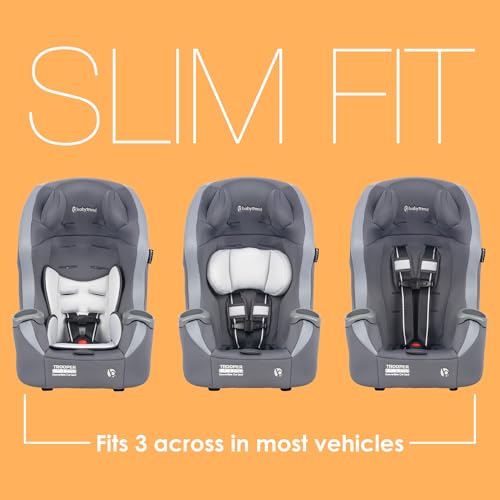 Image of Baby Trend Trooper Slim 3-in-1 Convertible Car Seat, Dash Grey - Slim Fit, 3-in-1 Growth Modes, Lightweight Design, Adjustable Comfort Padding