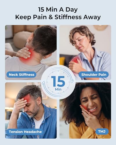 FliKEZE Neck Stretcher with Red Light Therapy