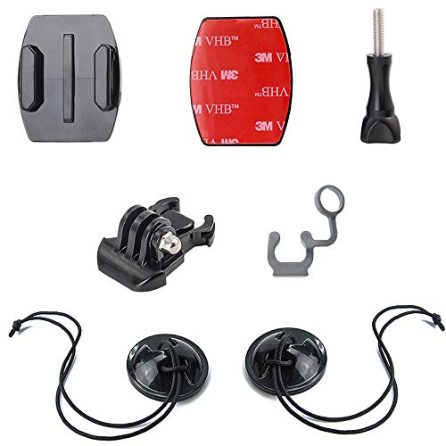 Wolleyi Surf-Kamera-Halterung, flach, für GoPro Hero 7 6 5 4 3+ 3 2 1 und andere Action-Kameras (Schnellspann-Schnalle + Flache Halterung +