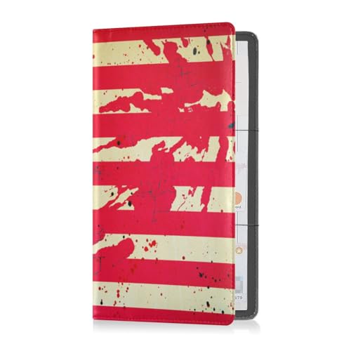 Porta carte di registrazione e assicurazione da da auto pelle premium uomo donna portaoggetti organizer per autista proprietari di da da auto rimorchio moto barca bandiera americana Multi 1 size