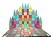 dreambuilderToy 60 Pieces Magnetic Tiles Clear 3D Building Blocks with 4 Large Playboards, STEM Magnetic Tiles Set