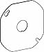 Orbit 4RBCK Electric Box Cover, Flat 1/2" Knockout Steel - 4" Octagonal