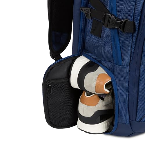 Image of SwissGear Travel Tech Elite Laptop Backpack - Fits Laptops up to 16 inch - ScanSmart TSA-Friendly Backpack with USB Port, Shoe Compartment & Organizer Pockets - Navy Ballistic