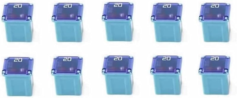 Fusível automotivo JCASE Low Profile JESUNK 20 A para Ford, Chevrolet/GM, Nissan e Toyota – Kit com 10 unidades
