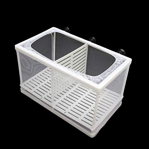 Senzeal Aquarium Fish Breeder Box Fish Fry Hatchery Incubator Net Nylon Isolation Mesh With 3Pcs Pipette (Large) #TOP7