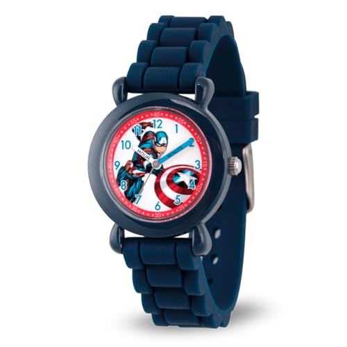 Marvel Kids' Plastic Time Teacher Analog Quartz Silicone Strap Watch