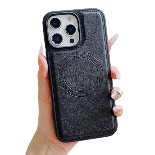 iPhone 15 Plus �p�P�[�X MagSafe�Ή� �����Y�ی� TPU+PU�f�� �r�W�l�X �ϏՌ� �y�� ���^ �����h�~ �l�C �R�p ���΂ݖh�~ ���� ������� �ǂ����G �l�C ��v �A�C�z��15 Plus�p�J�o�[�i�u���b�N�j