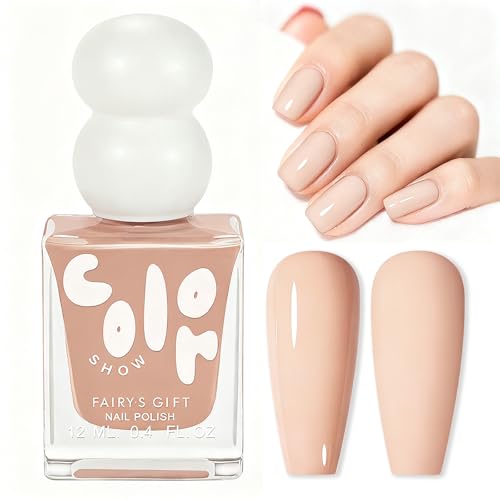Nude Nagellack - 12ML Wasserbasis Ungiftig Und Schnell Trocknend, Air Dry Nail Polish für...