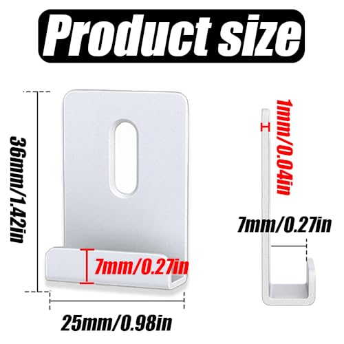 Image of 8Pcs Metal Mirror Clips, 1 /4 Inch Mirror Clips for Wall Mounting, Wide Channel Mirror Holder Clips, Frameless Heavy Retainer Clips for Mirrors, Heavy Duty Hanging Hardware with Screws, White