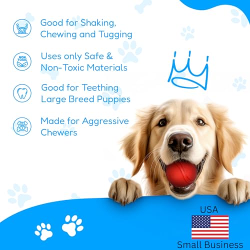 XL Dog Rope Toys for Aggressive CHEWERS - Large Dog Ball for Large and Medium Dogs - Benefits Non-Profit Dog Rescue - Large Floss Rope for Dogs Dental Health - 100% Cotton Rope Toy for Large Dogs by Pacific pups products supporting pacificpuprescue.com - Image 2