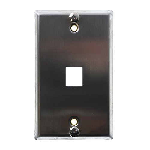 Leviton 4108W-SP roseta telefónica empotrada de acero inoxidable industrial