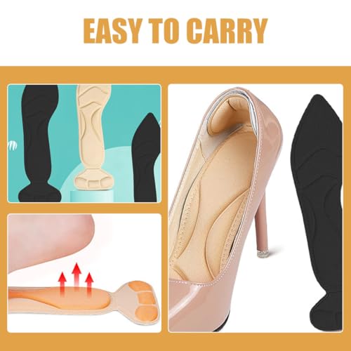 2 pares de plantillas de espuma para tacones altos para mujer miniatura 6