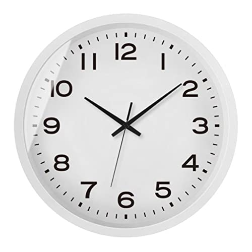 Horloge murale de salon muette et électronique blanche - 2