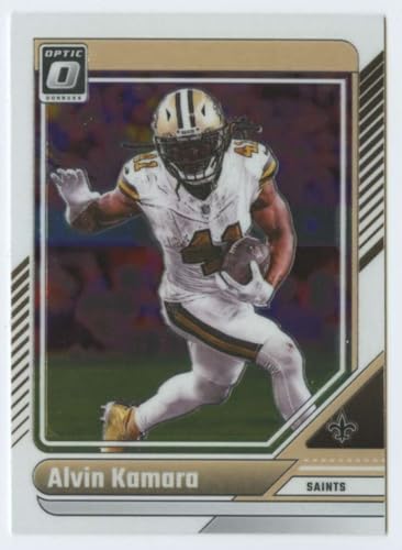 2024 Donruss Optic 140 Alvin Kamara New Orleans Saints Official Football Card in Raw (NM or Better) Condition