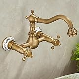 Eau moussante douce : Ce Mitigeur Mural Lavabo Vintage mélange parfaitement l’eau et l’air. Le débit d'eau est doux et n'éclabousse pas, apportant une expérience aquatique confortable.