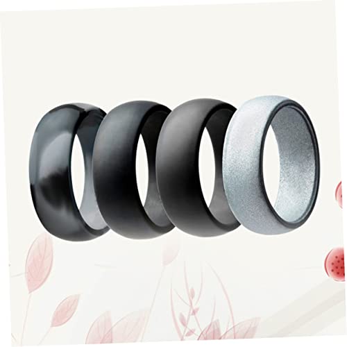 ibasenice 4pcs Silicona Unisex Gris y Negro miniatura 5