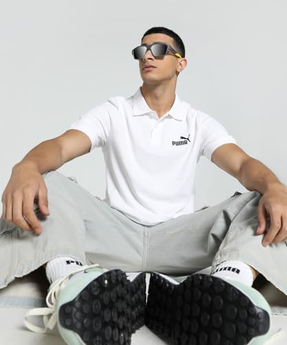 Image of Puma Men Cotton Solid Regular Fit T-Shirt