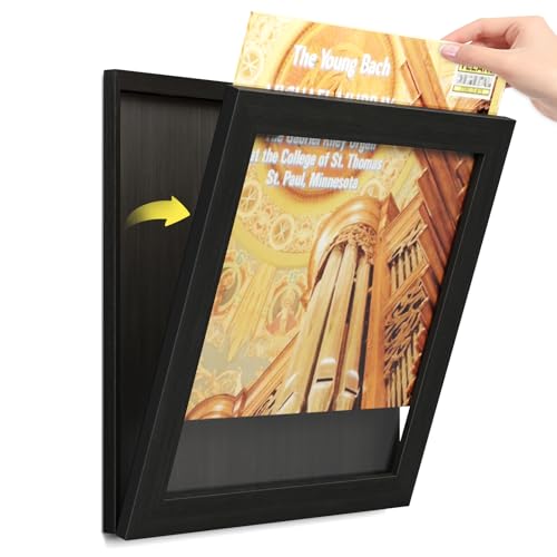 Durevole: il supporto di archiviazione per vinili è realizzato in legno di alta qualità e acrilico per una maggiore chiarezza, e il telaio 12x12 è infrangibile e resistente ai raggi UV per evitare lo sbiadimento dell'opera d'arte, rendendo le nostre cornici per copertine di dischi Emfogoo lo strumento ideale per esporre i dischi;