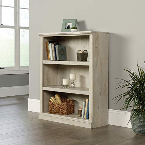 Image of Sauder Miscellaneous Storage 3-Shelf Bookcase / book shelf, Chalked Chestnut finish
