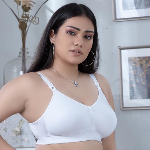 Image of TRYLO Riza T-FIT Women's Non-Padded,Non-Wired,Full Coverage,Seamless 100% Cotton Feel Fabric Bra Available in Multicolor