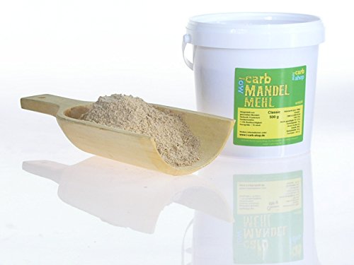 -Carb besonders ballaststoffreiches Mehl für die Low-Carb-Küche: Mandelmehl Classic entölt (500 g)