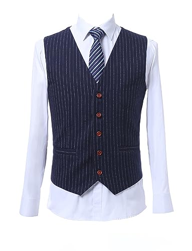 Gilet homme stripe boutonné de costume élégant pour une allure soignée