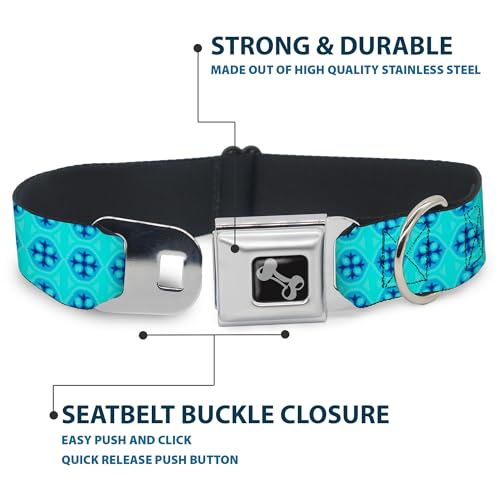 Collier de chien os bleu clair Buckle Down large ajustable de 15 à 66 cm - 5