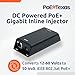 PoE Texas DC-Powered PoE+ (30 watt) Gigabit Inline Injector Converts 12-60V in to 50 Volt IEEE 802.3at PoE+ Out - Variable DC PoE Injector for Solar & Battery Powered Installations, WiFi & More