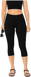BRAND FLEX Women’s 3/4th Slim Fit Mid Waist Stretchable Capri Pants for Girls |Capri for Gym, Yoga, Running, Lounge, Home...