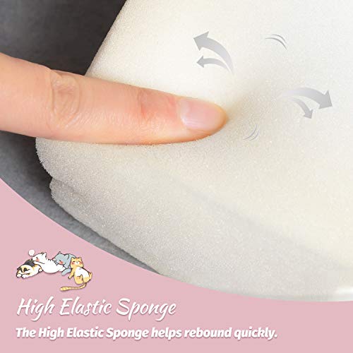 Higogogo Cartoon Foldable Kids Sofa, Plush Cat Shape Children Couch Backrest Armchair Bed With Pocket, Upholstered 2 In 1 Flip Open Couch Seat For Infant Toddler Baby Boys Girls, Grey #TOP3