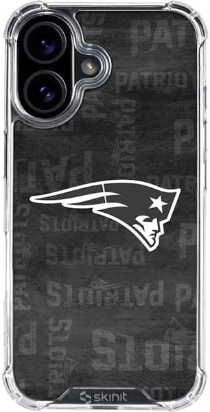 Skinit Clear Phone Case Compatible with iPhone 16 Plus - Officially Licensed NFL New England Patriots Retro Logo Design