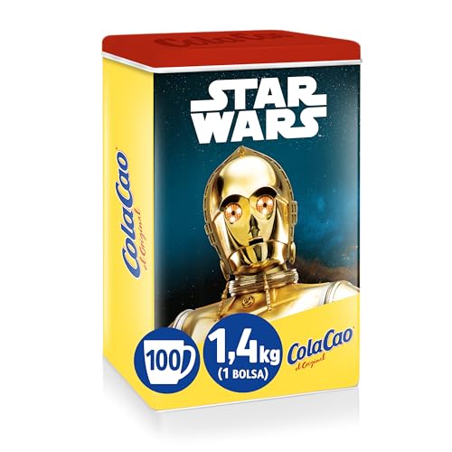 ColaCao, Original, Cacao Soluble Natural sin Aditivos - Lata Vintage - 1,4kg (Paquete de 6)