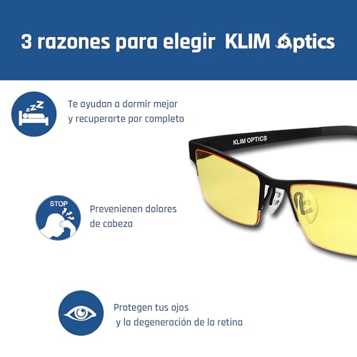 KLIM Optics + okulary blokujące niebieskie światło + zmniejszają zmęczenie i zmęczenie oczu + okulary do gier na PC Telewizja mobilna + bloki 92% okulary niebieskie światło + NOWA WERSJA - obrazek 3