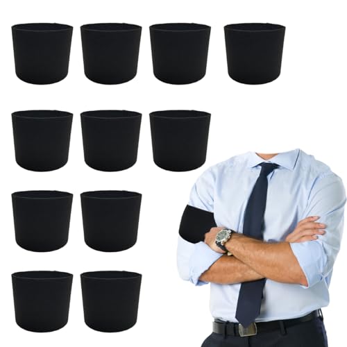Bracelets de deuil noirs : lot de 11 brassards anti-glisse pour badges funéraires