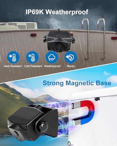 Stonvue 1080P Magnetic Wireless Backup Camera, Wifi Hitch Camera With Long-Lasting Battery,Night Vision,Ip69K thumb #4
