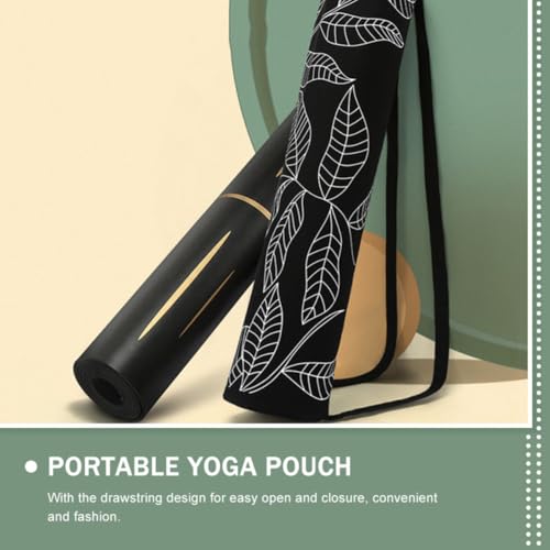 Bolsa de yoga de algodón resistente con cordón ajustable para esterilla 6