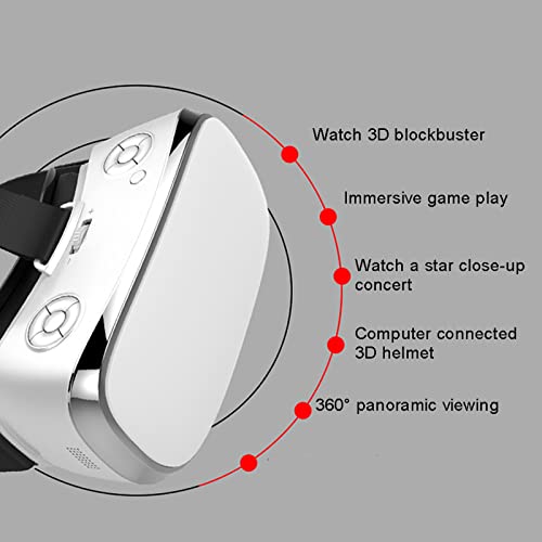Occhiali per realtà virtuale 3D, visualizzatore di film a 360° con gamepad, sistema Android, connessione WiFi, supporto video panoramico e film 3D, ottimo regalo per adolescenti e adulti