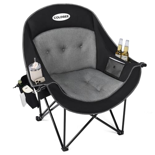 Coldbee Oversized Camping Chairs for Adults - Heavy Duty...
