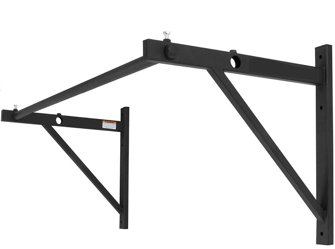 ALLYSON FITNESS Heavy Duty Commercial Horizontal Wall Mounted Pull Up Bar-Chin Up Bar for Home Gym 100 cm Rod (Black)