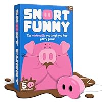 AKDHRTQ Snort Funny – The Oinkcredible You Laugh You Lose Party Game,Pig Game with 150 Challenge Cards, 5 Pig Snouts & Mud Tokens for Kids Adults Friend Family, 4-8 Players, Ages 8+(1PC)