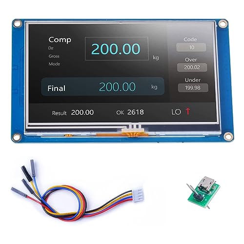 Digitalkey Nextion NX4827T043 Pantalla de 4.3 pulgadas HMI Inteligente Smart USART UART Serial Módulo Panel táctil TFT LCD para kit Raspberry Pi y Arduino