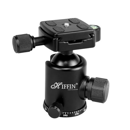 Buy HIFFIN®Professional Metal 360 Degree Rotating Panoramic Ball Head with 1/4 inch Quick Release Plate and Bubble Level,up to 17.6pounds/8kilograms,for Tripod,Monopod,Slider,DSLR Camera,Camcorder Online at Low Prices in India - Amazon.in - Image 2