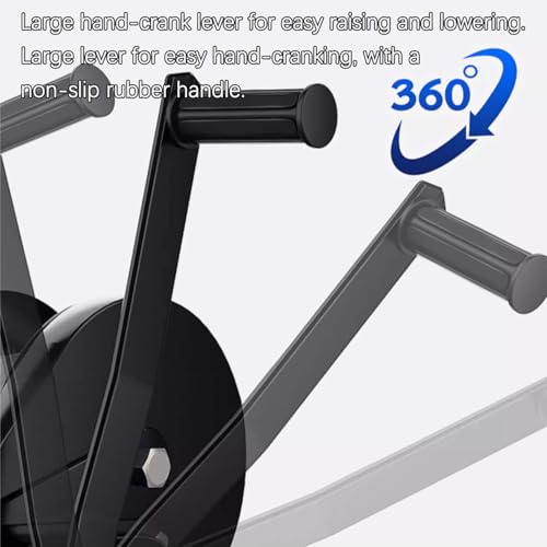 Treuil manuel robuste 1180 kg avec câble acier finition noire - 7